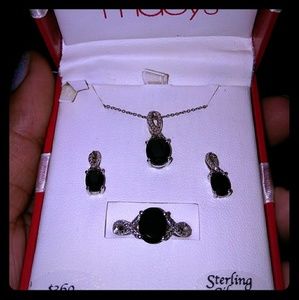 Sterling Silver Necklace/Earrings/Bracelet Set